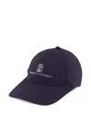 Brunello Cucinelli Logo-print Baseball Cap In Blue