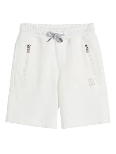 BRUNELLO CUCINELLI LOGO-PRINT BERMUDA SHORTS
