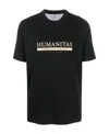 Brunello Cucinelli Logo-print Cotton T-shirt In Black