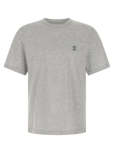 BRUNELLO CUCINELLI LOGO-PRINT COTTON T-SHIRT