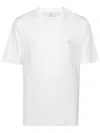 Brunello Cucinelli Crew Neck T-shirt With Subtle Logo Print In White