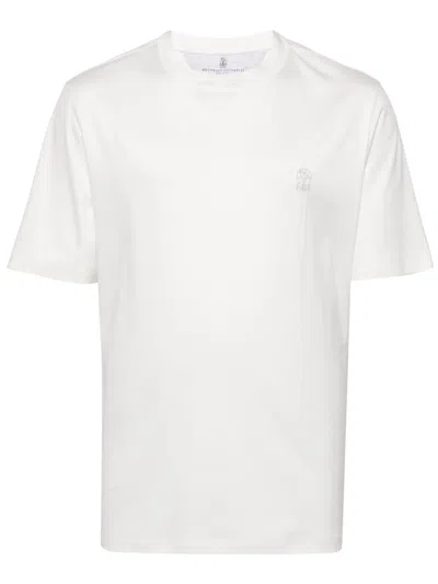 BRUNELLO CUCINELLI LOGO-PRINT COTTON T-SHIRT