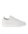 Brunello Cucinelli Logo-print Leather Sneakers In White