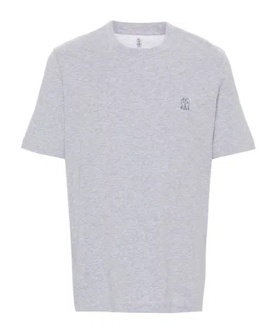 BRUNELLO CUCINELLI BRUNELLO CUCINELLI LOGO PRINTED CREWNECK T-SHIRT