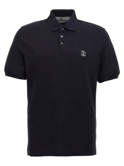 BRUNELLO CUCINELLI BRUNELLO CUCINELLI LOGO PRINT POLO SHIRT