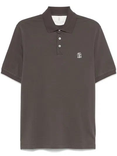 BRUNELLO CUCINELLI BRUNELLO CUCINELLI LOGO DETAILED SHORT-SLEEVED POLO SHIRT