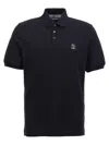 Brunello Cucinelli Polo Collared Shirt Short Sleeves In Navy/grigio