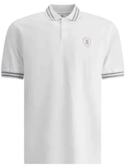 BRUNELLO CUCINELLI LOGO-PRINT POLO SHIRT