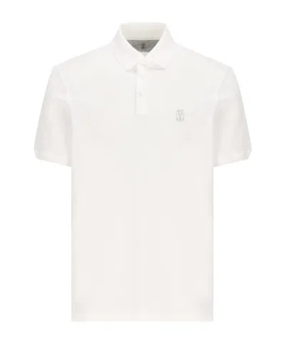 BRUNELLO CUCINELLI LOGO-PRINT POLO SHIRT