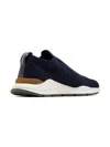 Brunello Cucinelli Logo-print Sneakers In Blue