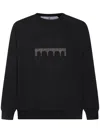 Brunello Cucinelli Black Cotton Sweatshirt In Black
