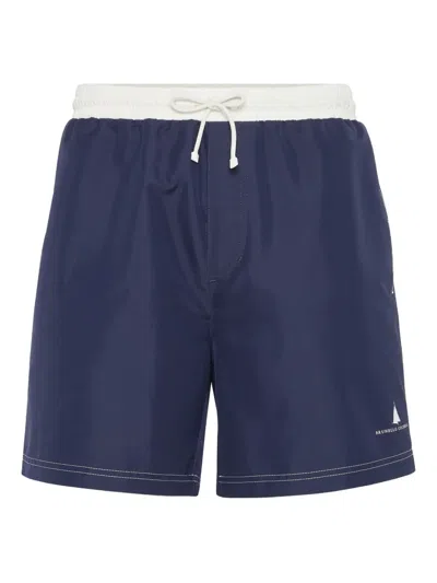 BRUNELLO CUCINELLI LOGO-PRINT SWIM SHORTS