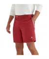 Brunello Cucinelli Logo Mid-length Swimsuit Side Stripes In Red