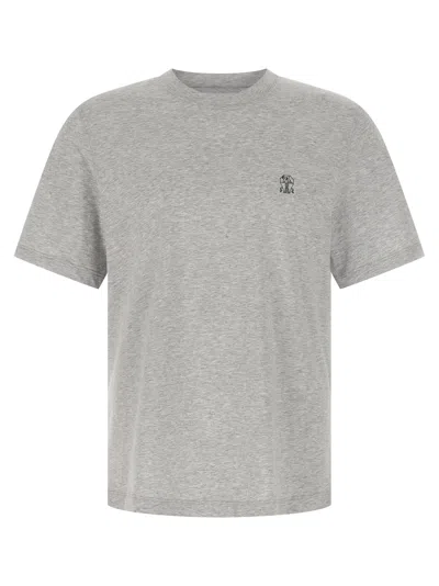 BRUNELLO CUCINELLI LOGO PRINT T-SHIRT