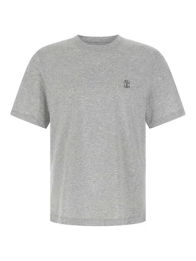 BRUNELLO CUCINELLI LOGO PRINT T-SHIRT