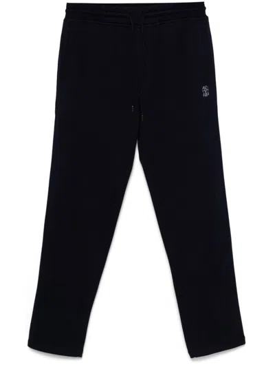 Brunello Cucinelli Logo-print Track Pants In Black