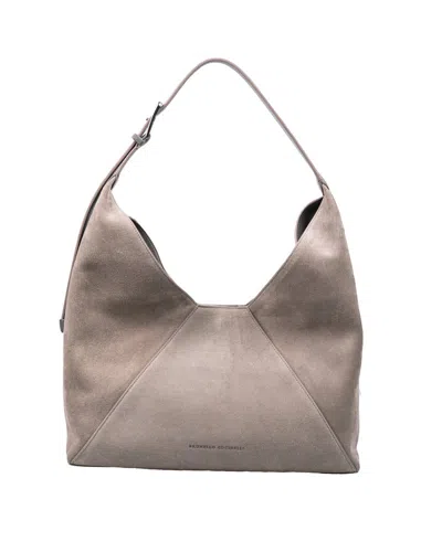 Brunello Cucinelli Shoulder Bag In Grey