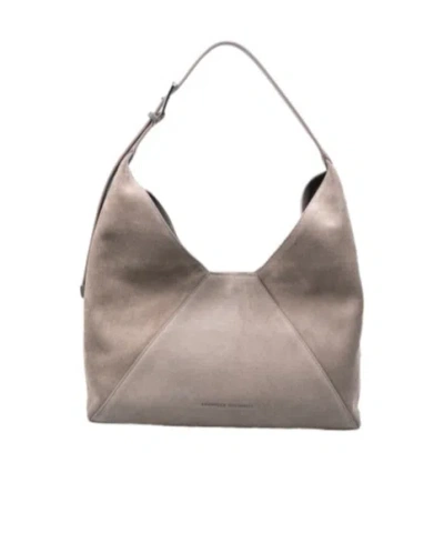 BRUNELLO CUCINELLI BRUNELLO CUCINELLI LOGO PRINTED PANELLED SHOULDER BAG