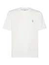 Brunello Cucinelli Crewneck T-shirt With Straight Hem And Soft Fabric In White