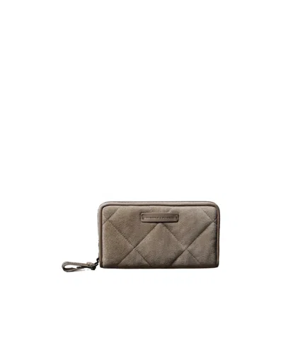 Brunello Cucinelli Logo Quilted Wallet In White