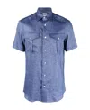 Brunello Cucinelli Logo Short-sleeved Shirt In Blue