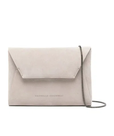 BRUNELLO CUCINELLI LOGO SHOULDER BAG