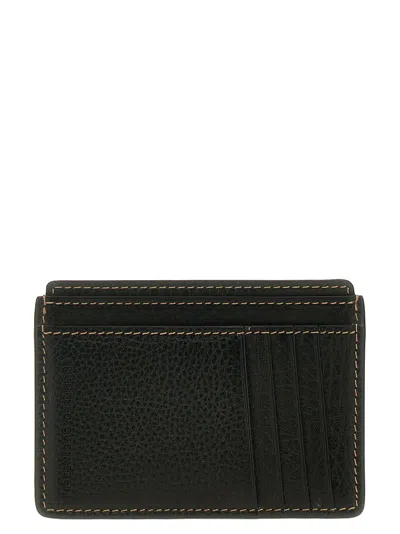 Brunello Cucinelli Leather Cardholder In Black