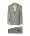 Brunello Cucinelli Logo Suit In Gray