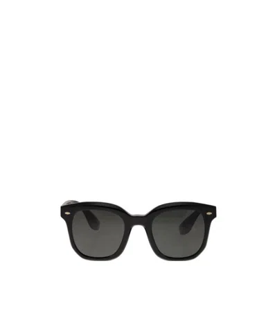 Brunello Cucinelli Logo Sunglasses In Black