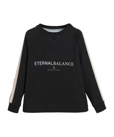 Brunello Cucinelli Logo Sweatshirt In Black