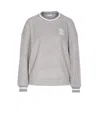 Brunello Cucinelli Grey Embroidered Logo Sweatshirt In Gray