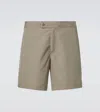 Brunello Cucinelli Logo Swim Trunks In Green