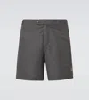 Brunello Cucinelli Logo Swim Trunks In Animal Print