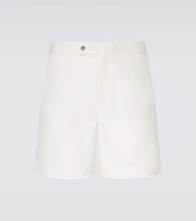 Brunello Cucinelli Logo Swim Trunks In White