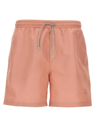 BRUNELLO CUCINELLI LOGO SWIMSUIT BEACHWEAR PINK
