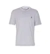 Brunello Cucinelli Layered Crewneck T-shirt Stitch Detailing In Gray