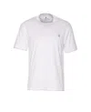 Brunello Cucinelli Men Logo And Faux Layering T-shirt In White