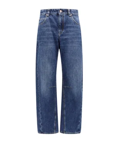 BRUNELLO CUCINELLI LOGO-TAG STRAIGHT JEANS