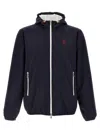 Brunello Cucinelli Membranated Nylon Jacket With Logo And Hood