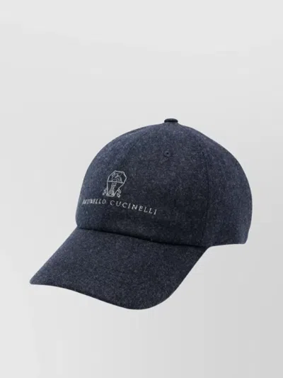 Brunello Cucinelli Logo Wool Baseball Cap