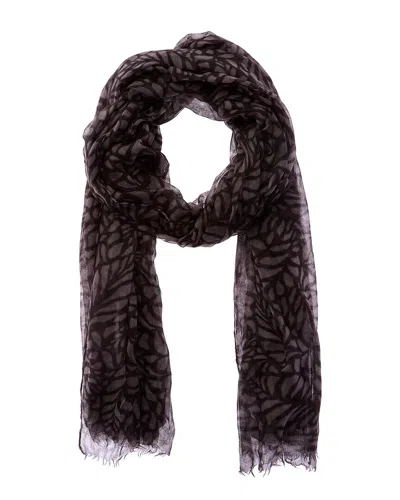 Brunello Cucinelli Logo Wool Scarf In Gray