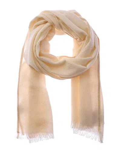 Brunello Cucinelli Logo Wool Scarf In Neutral