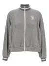 Brunello Cucinelli Logo Zipped Sweatshirt In Gray
