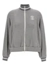 Brunello Cucinelli Logo Zipped Sweatshirt In Gray