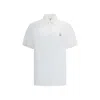 Brunello Cucinelli Ribbed Collar Short Sleeves Polo Shirt In White
