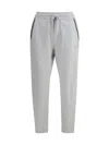 Brunello Cucinelli Men Logoed Sweatpants In Gray