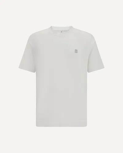 Brunello Cucinelli Logoed T-shirt In White