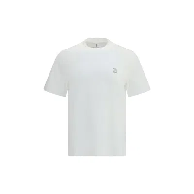 Brunello Cucinelli Logoed T-shirt In White