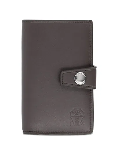 Brunello Cucinelli Logo-embossed Wallet In Purple