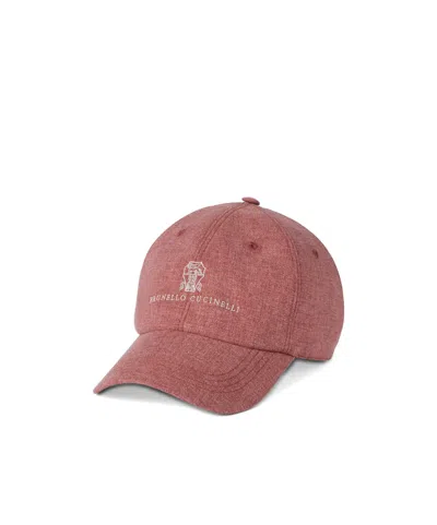 Brunello Cucinelli Logo-embroidered Baseball Cap In Purple